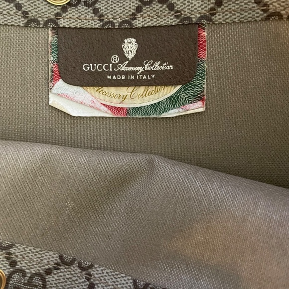 Authentic Gucci Accessory Collection PVC Leather & Drawstring Shoulder Bag- Used - Picture 5 of 5